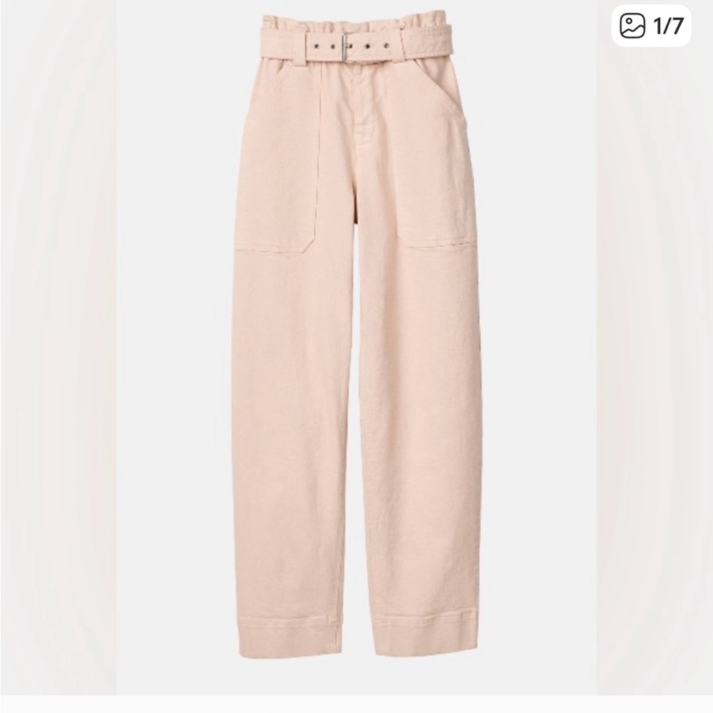 A.L.C. Cream Wide Leg Jeans